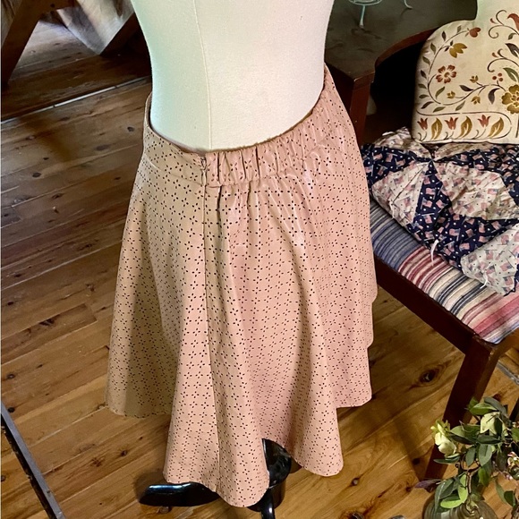 ⚜️Sunday in Brooklyn Perforated Faux Leather Skater Skirt⚜️ NWOT - Picture 3 of 8